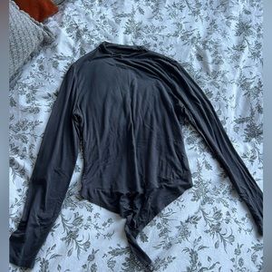 Final Touch Dark Grey Long-sleeve Body Suit